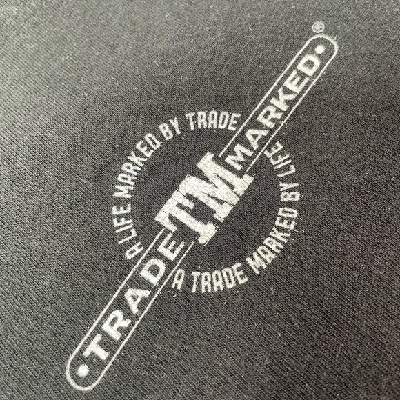 Trade Marked Black Graphic T-Shirt Support The Trades Size Medium - Picture 4 of 4